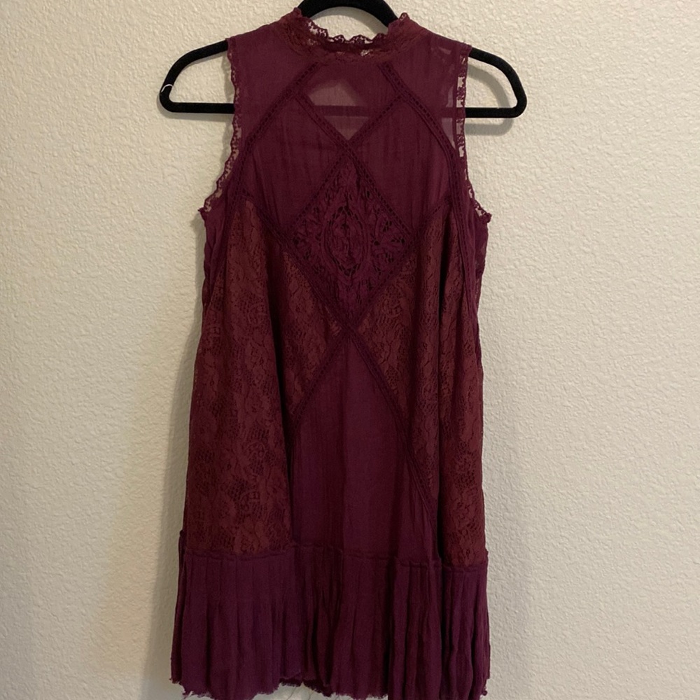 Free People High Neck Dress with Lace